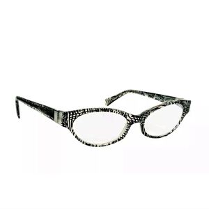 Bruno Chaussignand BC58 NVBT5 Eyeglasses Striped Amber Cat-eye Women France